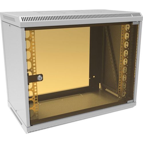 Шкаф коммутационный SUPRLAN ТВЛ-9U-600-350-СР 05-1090 настенный, стеклянная передняя дверь, 9U, 600x500x350 мм