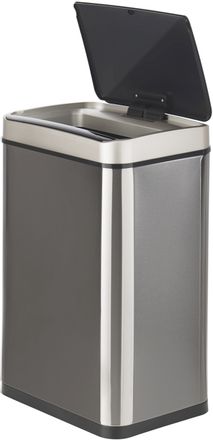 Ведро для мусора TESLER STB-33, 30л, пластик, прямоугольная, сенсорная крышка, серый [stb-33 inox]