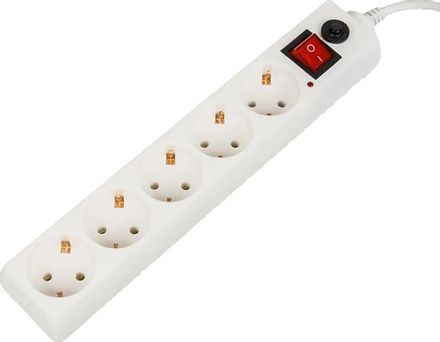 Сетевой фильтр Buro 500SH-1.8-W, 1.8м, белый