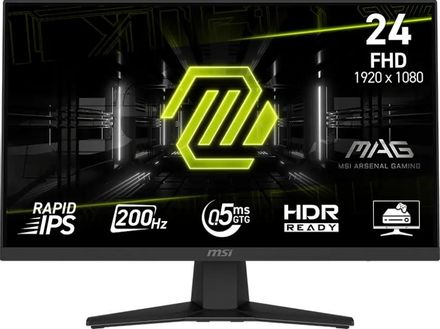 23.8" Монитор MSI Mag 244F,  1920x1080,  IPS,  200Гц,  1хHDMI,  1хDP,  черный [9s6-3bc41h-011]