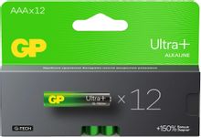 Изображение товара Батарейки GP Ultra Plus Alkaline AAA 12 шт. щелочные 1.5V высокая емкость