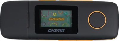 Характеристики MP3 плеер Digma U3 flash 4ГБ черный/оранжевый (291208 ...