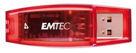 Флеш Диск Emtec 4Gb C400 EKMMD4GC400 USB2.0 красный