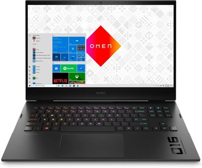 Ноутбук игровой HP Omen 16-c0057ur 5R9S0EA, 16.1", IPS, AMD Ryzen 7 5800H 3.2ГГц, 8-ядерный, 16ГБ DDR4, 512ГБ SSD,  NVIDIA GeForce  RTX 3070 для ноутбуков - 8 ГБ, Free DOS 3.0, темно-серебристый