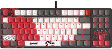 Клавиатура A4TECH Bloody S87 Naraka, проводная, USB, механическая, черный/красный