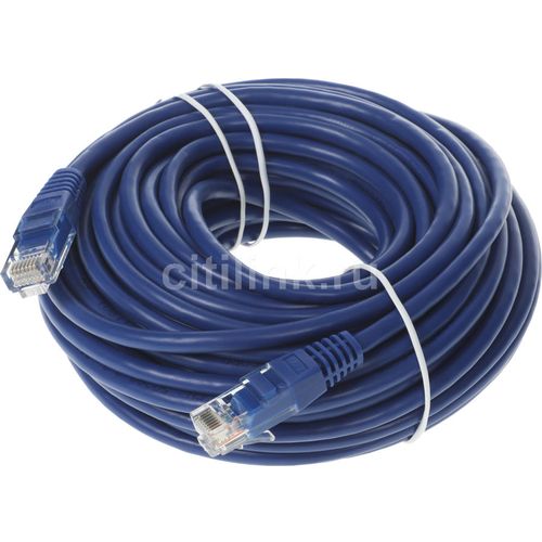 Патч-корд LanMaster вилка RJ-45, вилка RJ-45, кат.5E, ПВХ, 15м, синий [twt-45-45-15-bl]