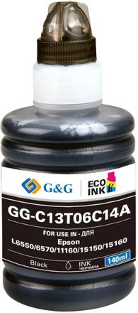 Чернила G&G GG-C13T06C14A №112, для Epson, 140мл, черный пигментный