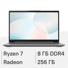 Изображение товара Ноутбук Lenovo IdeaPad 3 15ABA7 15.6 TN AMD Ryzen 7 SSD 8ГБ Win без ОС серый
