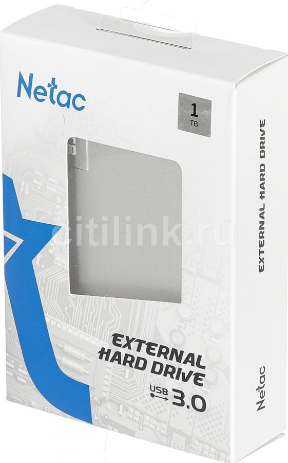 Внешний диск HDD NETAC K338, 1ТБ, серебристый [nt05k338n-001t-30sl ...