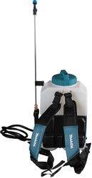 Опрыскиватель Makita DUS158Z, аккумуляторный, ранцевый, 15л, белый/бирюзовый