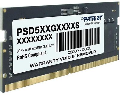 Оперативная память Patriot PSD532G48002S DDR5 - 1x 32ГБ 4800МГц, для  ноутбуков (SO-DIMM), Ret – купить в Ситилинк | 1790435