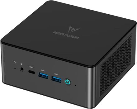 Мини ПК MINISFORUM Mini UM890Pro AMD Ryzen 9 8945HS,  DDR5 16ГБ, 512ГБ SSD, AMD Radeon 780M,  Windows 11 Pro,  черный [um890pro/16gb+512gb]