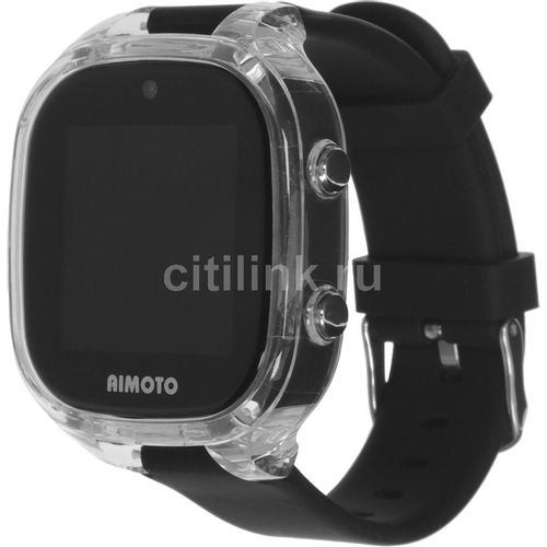 Смарт-часы Кнопка Жизни Aimoto Crystal, 1.44", с SIM, черный