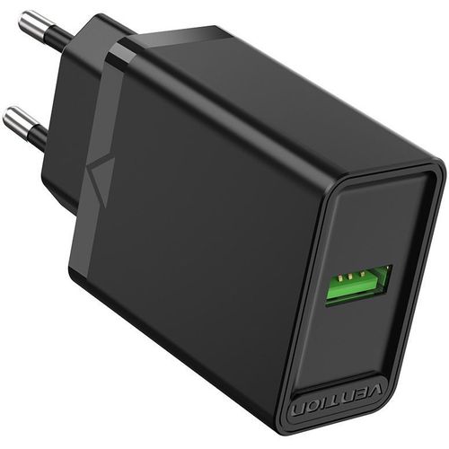 Сетевое зарядное устройство VENTION FABB0-EU, USB-A, 18Вт, 3A, черный