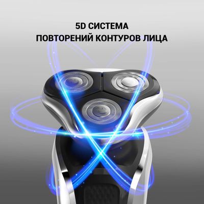 Электробритва Polaris PMR 0307RC wet&dry PRO 5 blades+, черный и хром ...