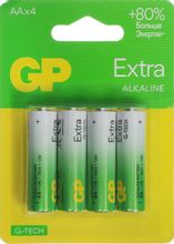 Изображение товара AA Батарейка GP Extra Alkaline 15AXA21-2CRSBC4,  4 шт.