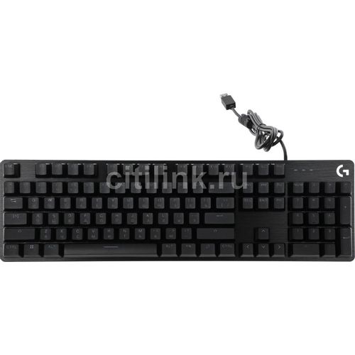 Клавиатура Logitech G412 SE, проводная, USB, механическая, с гравировкой, черный [920-010440]