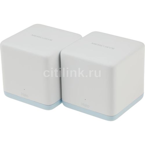 Бесшовный Mesh роутер MERCUSYS Halo H30(2-pack), Wi-Fi 5, AC1200, 2.4/5ГГц, 2 WAN/LAN, белый, 2 шт. в комплекте