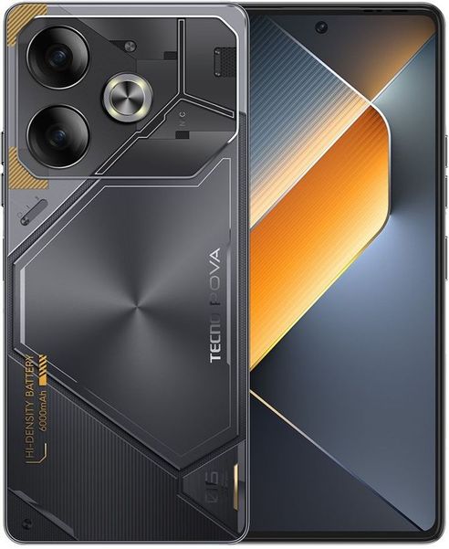 6.8" Смартфон TECNO Pova 6 12/256Gb,  NFC,  AMOLED,  120Гц,  6000мAч,  серый