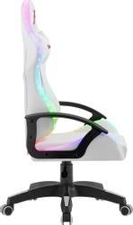 Кресло игровое Defender Factor X RGB, экокожа, до 100кг, белый