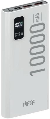 Внешний аккумулятор (Power Bank) HIPER EP 10000,  10000мAч,  белый [ep 10000 white]
