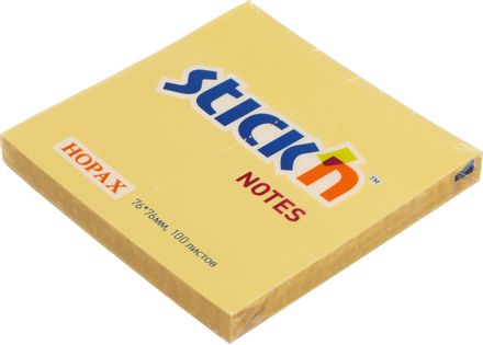 Блок самоклеящийся бумажный STICK`N 21391, 76x76, 100 л, пастель, оранжевый