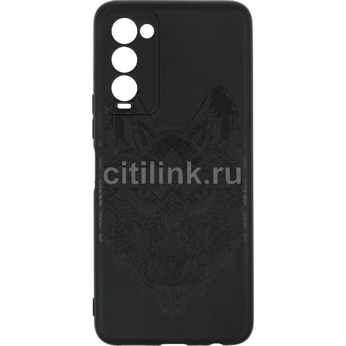 Чехол (клип-кейс) BORASCO ArtWorks, для Tecno Camon 18/18P, черный/рисунок [51147]