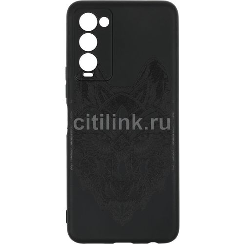 Чехол (клип-кейс) BORASCO ArtWorks, для Tecno Camon 18/18P, черный/рисунок [51147]
