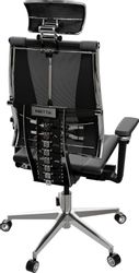 Кресло руководителя МЕТТА Yoga 4DT B2-15D - YM93+Infinity+carbon, сетка/кожа, до 150кг, черный