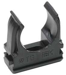 Держатель IEK CTA10D-CF16-K02-100 с защелкой, 16мм, полистирол, черный