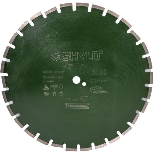 Алмазный диск SHYLD 30440, по бетону, асфальту, 500мм, 4мм, 25.4мм