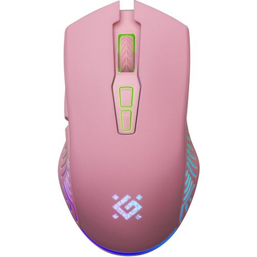 Мышь беспроводная Defender Pandora GM-502, игровая, радио, оптическая, USB, 3200dpi, розовый [52501]