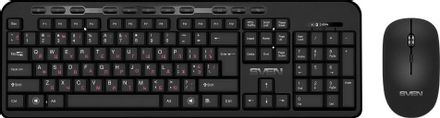 Комплект (клавиатура+мышь) Sven KB-C3200W, беспроводной, черный [sv-019044]