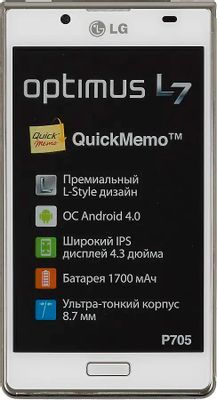 Обзор Товара Смартфон LG Optimus L7 P705, Белый (712730) В.