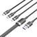 Изображение товара Кабель VENTION CTRBG,  Lightning (m)/USB Type-C (m)/micro USB (m) -  USB (m),  1.5м,  6A,  черный