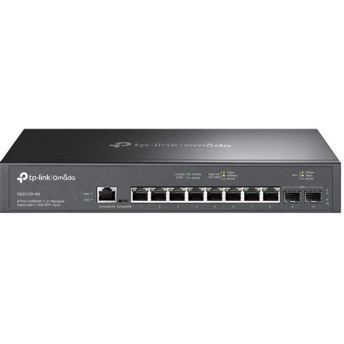 Коммутатор TP-LINK Omada SG3210X-M2, управляемый, 8 RJ-45, 10/100/1000 Мбит/с