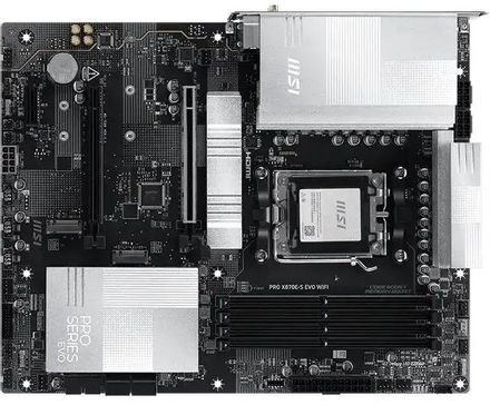 Материнская плата MSI PRO X870E-S EVO WIFI, Socket AM5, AMD X870E, ATX, Ret