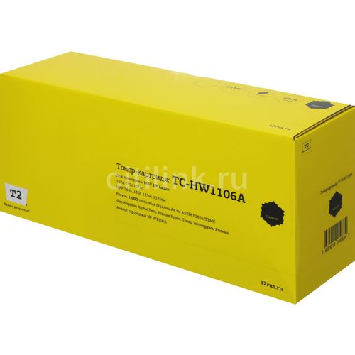 Картридж T2 W1106A, W1106A, черный / TC-HW1106A