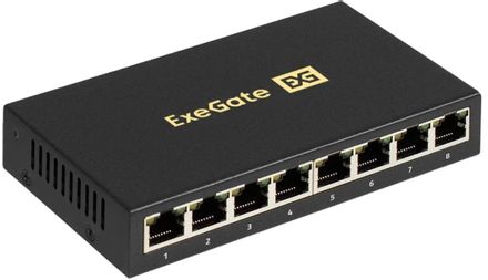 Коммутатор EXEGATE EDGS-1008D, неуправляемый, 8 RJ-45, 10/100/1000 Мбит/с [ex298694rus]