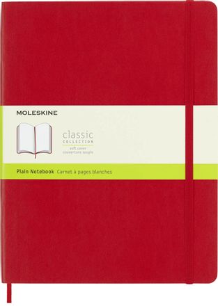 Блокнот Moleskine Classic Soft,  192стр,  без разлиновки,  мягкая обложка,  красный [qp623f2]