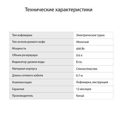 Кофеварка StarWind STG6051, электрическая турка, черный – купить в ...