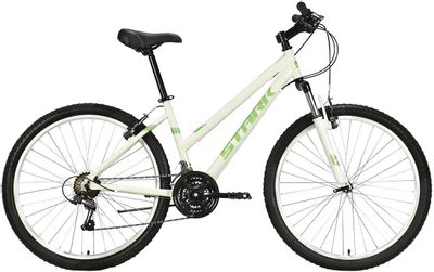 Велосипед STARK Luna 26.1 V (2021), горный (взрослый), рама 14.5", колеса 26", белый/салатовый, 15.9кг [hd00000207]