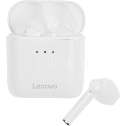 Наушники Lenovo QT83, Bluetooth, вкладыши, белый