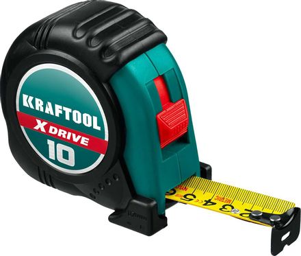 Рулетка строительная Kraftool X-Drive,  10м x25мм [34122-10]