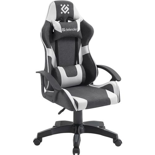 Кресло игровое Defender Ibis, ткань, до 100кг, серый