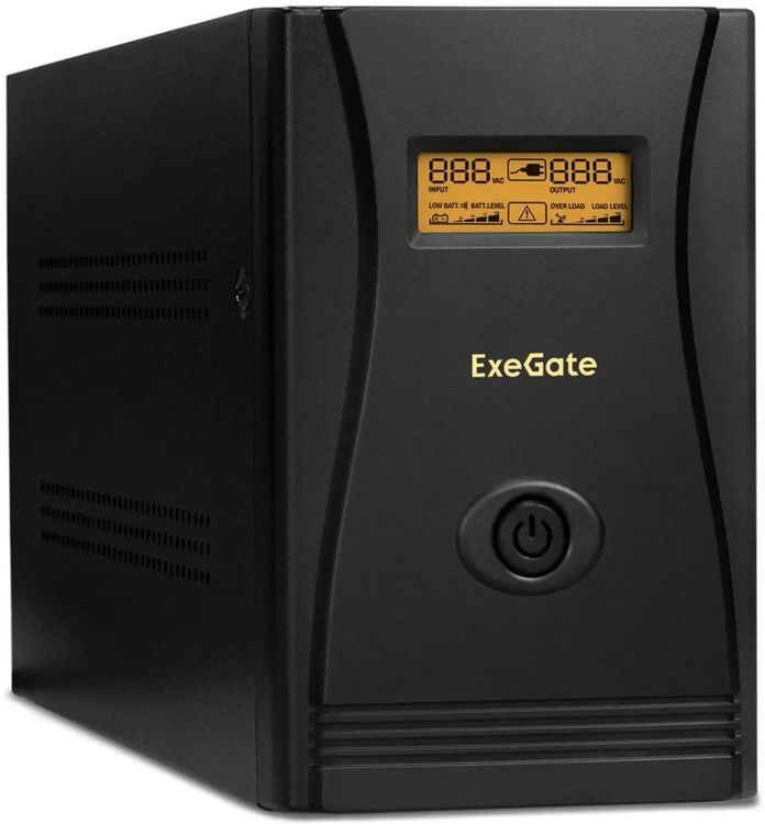 Источник бесперебойного питания ExeGate SpecialPro Smart LLB-2000.LCD.AVR.C13.RJ.USB / 2000 ВА / 1200 Вт / 6 x IEC 320 C13