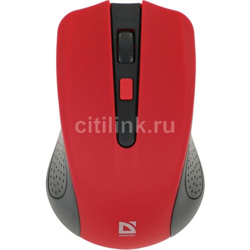 Мышь беспроводная Defender Accura MM-935, радио, оптическая, USB, 1600dpi, красный [52937]