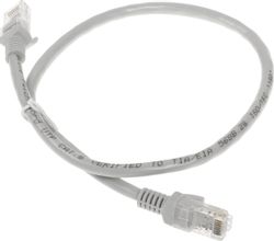 Патч-корд EXEGATE UTP-RJ45-RJ45-C6-0,5M-GY UTP, кат.6, 0.5м, серый