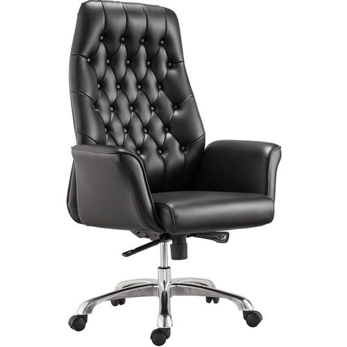 Кресло BRABIX Legacy EX-750, экокожа, до 125кг, синхромеханизм, монолитные подлокотники, черный