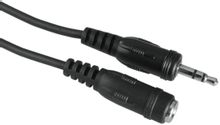 Кабель аудио HAMA H-205105, Jack 3.5 (f) - Jack 3.5 (m) , 5м, черный ...